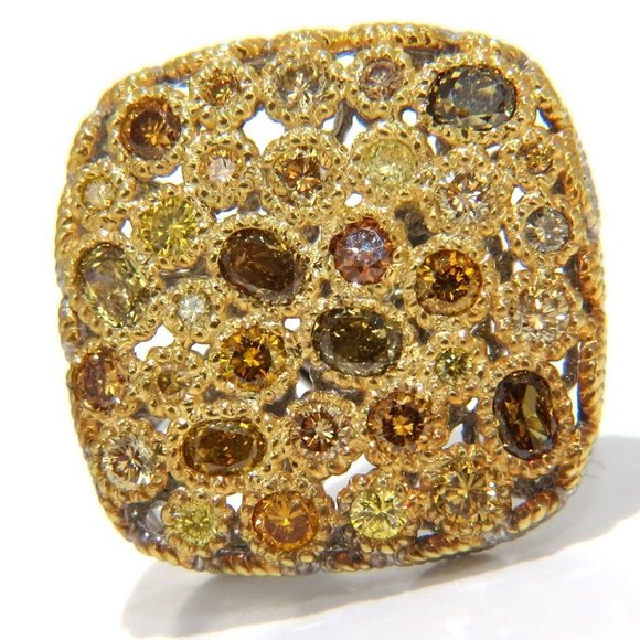 1.60CT Natural Fancy Color Diamonds Clip Cocktail